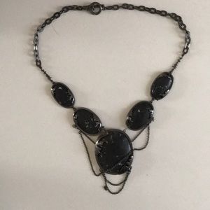 All saints black statement necklace